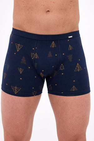 Cornette Christmas Cotton Boxer Shorts Navy Blue 007/82