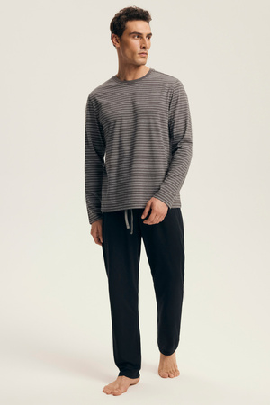 Henderson Neuer Herren-Baumwollpyjama, Graphit, 43455