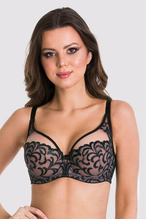 Roma plunge soft bra Mediolano black 19178