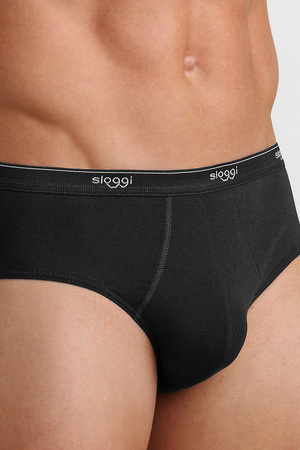 Sloggi Men Basic Midi Schwarzer Herren-Slip