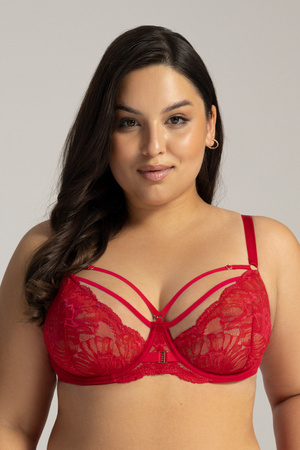 Ava red soft bra with straps AV 1824