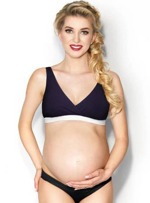 Lilly Mitex maternity top navy blue