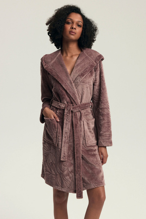 Henderson Daryl Women's Hooded Bathrobe, Dusty Pink 43612