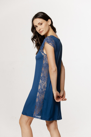 Damen-Nachthemd mit Spitze, Coemi 261C407 Denim