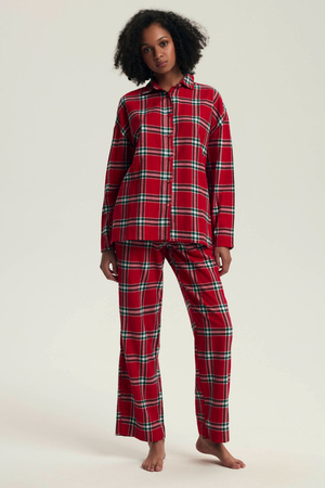 Henderson Dalisa Damen-Schlafanzug mit Reißverschluss, rot, 43716