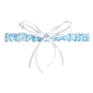 Strumpfband mit Schleife Julimex Tokyo blau PW-16