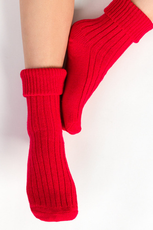 Steven Damen Wollschlafsocken Rose 067