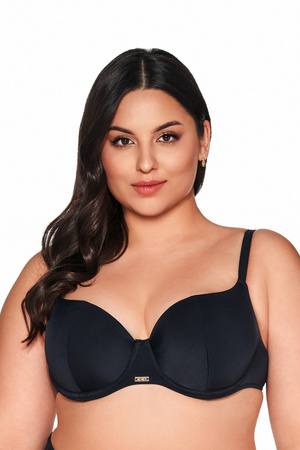 Ava Halbschalen-Schwimm-BH SK 313, versteift, schwarz