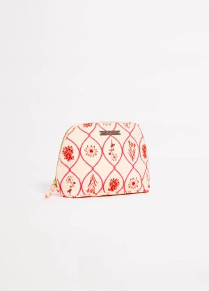 Seafolly Marbella Creme und Rot Kosmetiktasche 72145