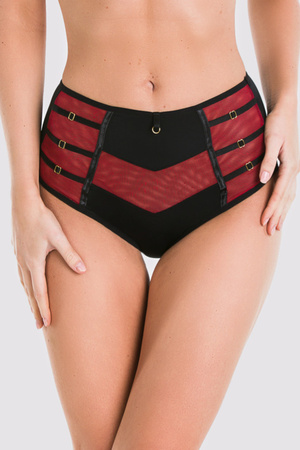 Hoher Damenhöschen Naked Mediolano rot 19064