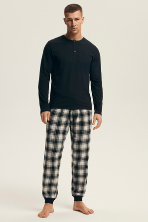 Henderson Noir Men's Cotton Pajamas Black 43457