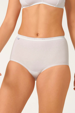 Women's high briefs Sloggi Basic + maxi 2 pairs white