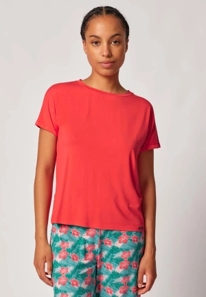 Women's T-shirt bamboo Skiny coral 080774