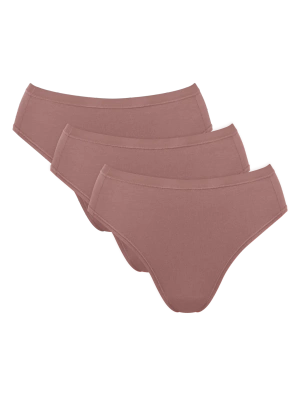 Sloggi Go Daily Cotton Tai 3er-Pack Damen-Slips Kaffee