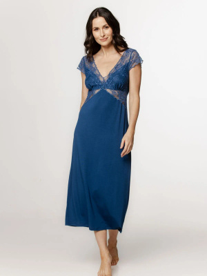 Damen-Nachthemd mit Spitze, Coemi Jeans 261C402