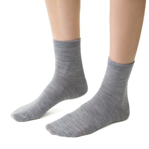 Steven Damensocken aus Merinowolle, Grau 130