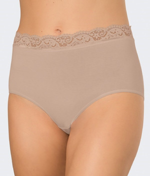 Women's cotton high panties Nina von C beige 40160374
