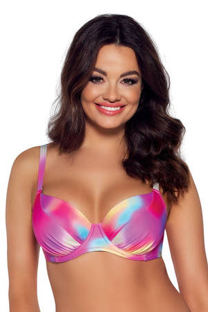 Ava Tie dye stiffened swim bra SK 163 pastel