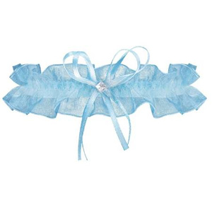 Strumpfband mit Silikon Brugia Julimex blau PW-96