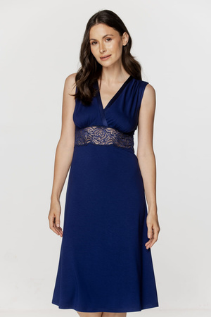 Coemi navy blue silk nightdress 252C403