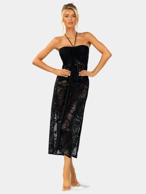 Beach dress and skirt 2 in 1 Feba black F43/604H