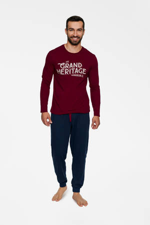 Herren-Baumwollpyjama Henderson Brand rot 40021