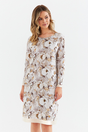 Cana beiges Baumwollnachthemd mit Blumen 423