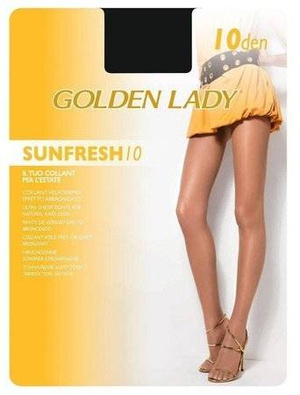 Transparente Strumpfhose Golden Lady schwarz Sunfresh 10den