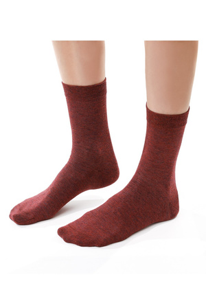 Damensocken mit Kaschmir Steven Melange Burgund 083