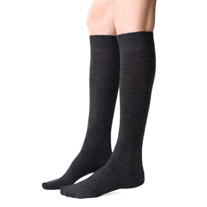 Women's merino wool knee-high socks Steven, graphite 130