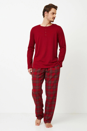 Harry Herren-Modalpyjama rot/kariert Aruelle