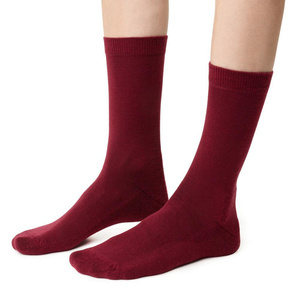 Steven women's half-terry merino wool socks, burgundy 130