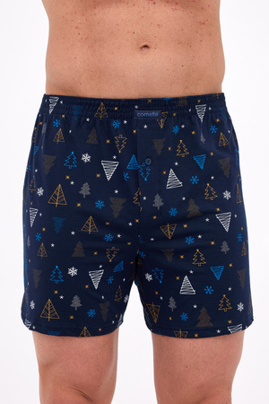 Cornette Men's Christmas Boxer Shorts Navy Blue 016/23