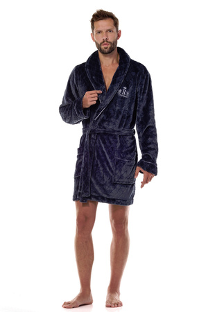 Men's short dressing gown L&amp;L graphite BJ 2454