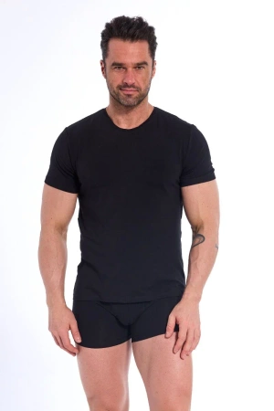 Authentic Cornette Kurzarm T-Shirt schwarz 202