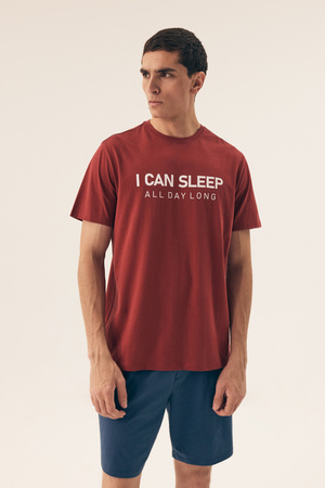 Men's cotton pajamas Henderson Sleeper 42614 red