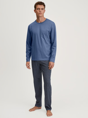 Calida Herren-Baumwollpyjama blau 47387