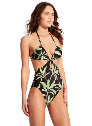 One-piece monokini swimsuit Seafolly black 11105