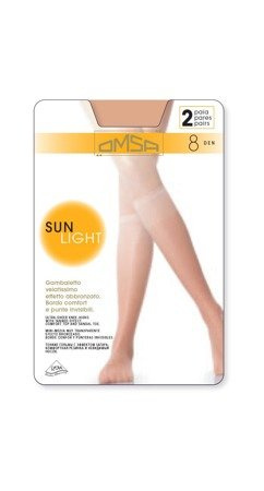Kniestrümpfe sonnenhell 8den Omsa beige natur