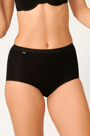 Women's high briefs Sloggi Basic + maxi 2 pairs black