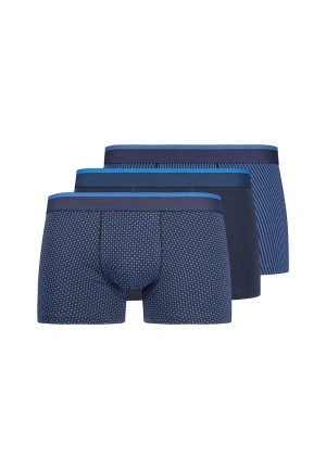 Herren-Boxershorts aus Baumwolle, 3er-Pack , Skiny , marineblau, 085056