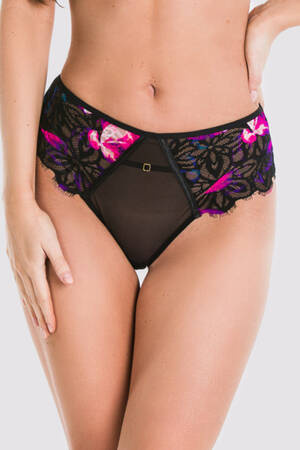 Women's panties with lace Mediolano black 19182