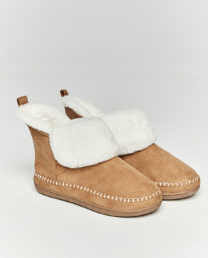 Selmark warme Damenhausschuhe beige PC116