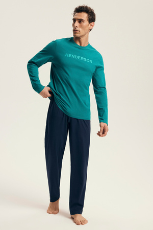 Men's cotton pajamas Henderson Vise navy 43490