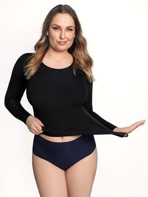 Kylie One Size Damen T-Shirt Langarm Corin Schwarz 51770