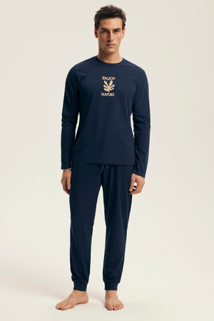 Henderson Level Men's Cotton Pajamas Navy Blue 43467