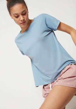 Women's bamboo T-shirt Skiny blue 080774