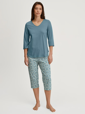 Calida Ornament Nights Damen Pyjama Steel Blue 46854