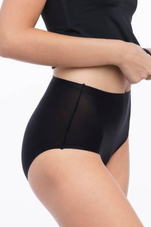 Julimex Simple Maxi Schwarzer nahtloser Damenslip