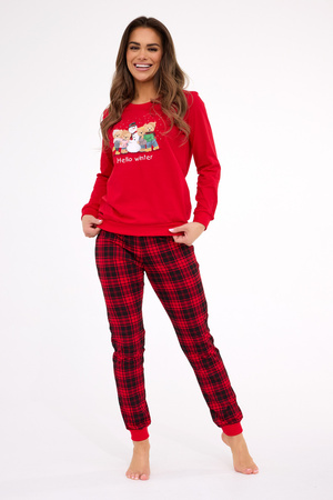 Women's cotton pajamas Winter Cornette red 671/421